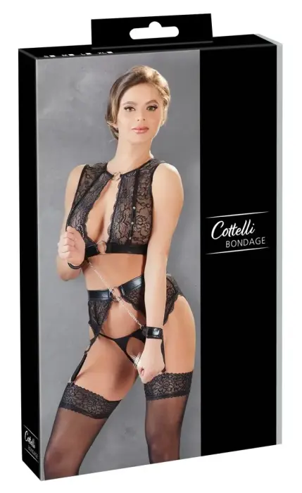 Cottelli Collection комплект с бондажными элементами – чёрный – L