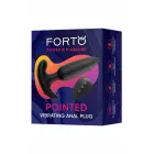 FORTO Pointed Vibrating Plug – анальная пробка – силикон – чёрный – 10 режимов — Фото 1