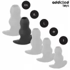 Addicted Toys XL Hollow Silicone Plug – 13.9 cm – Black — Photo 5