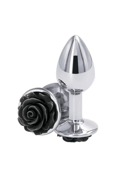 Rose анальная пробка – S – Черная