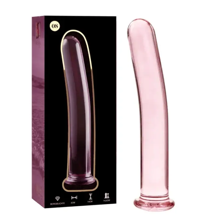 Ibiza Nebula Series Model 8 stiklinis dildo – 14.5 cm – rožinis