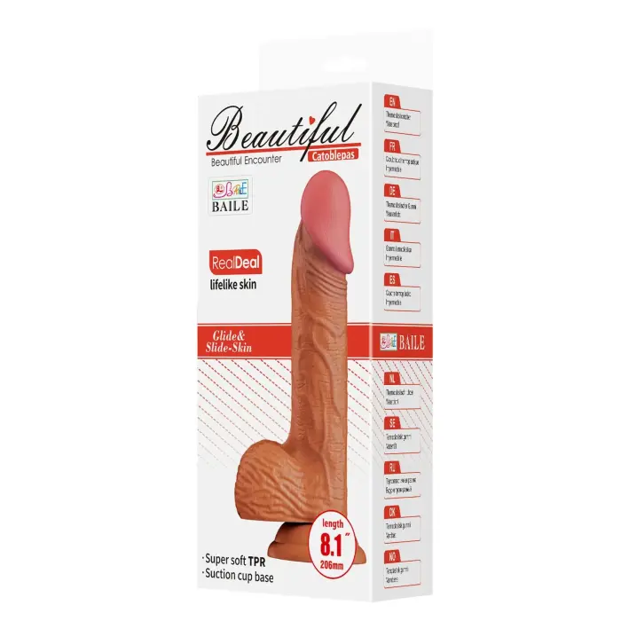 Baile Beautiful Encounter RealDeal – izliekts reālistisks dildo ar piesūcekni – 20,5 cm