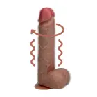 Realistiškas vibruojantis dildas su sėklidėmis – 20.5 cm (8″) – kūno spalva — Nuotrauka 7