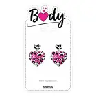 LoveToy Body – серьги сердце с леопардовым принтом — Фото 1