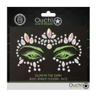 Ķermeņa rotaslietu uzlīmes – Seja – Spīd tumsā Foto 1