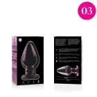 Ibiza Nebula Series Model 3 stikla anālais spraudnis – 11 cm (4.3″) – rozā — Foto 7