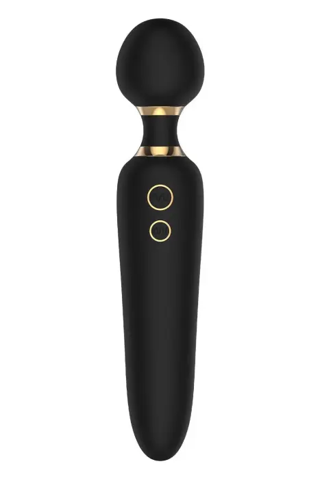 Elite Dubultais wand vibrators – 23 cm (9″) – melns