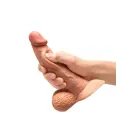 b-Vibe SlipSkin Curved Silicone Model 6.5'' Mocha - Anatomical Design — Foto 5