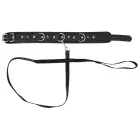 Vegan Faux Leather Collar with Removable Leash – Black — Photo 4