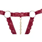 Cottelli Collection Bra Set S/M Red – Open Cup Design Lace Straps — Photo 7