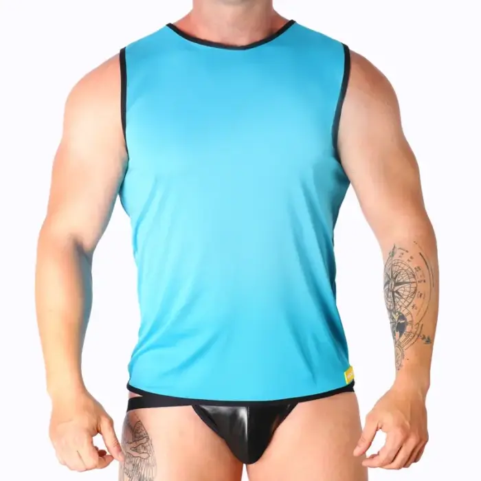Macho Sport – sports T-shirt – blue – L/XL