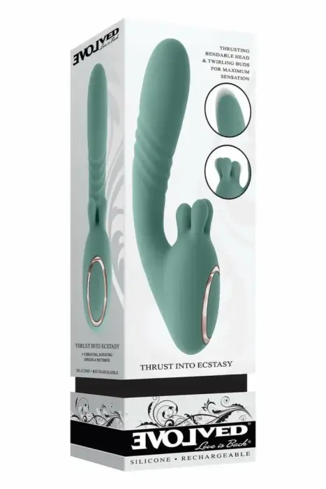 EVOLVED Thrust Into Ecstasy lokāms vibrators ar kustību – 21 cm (8.25″)