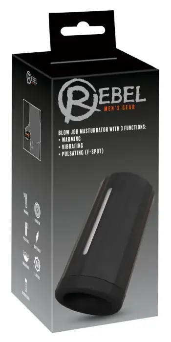 Rebel Masturbator with 3 functions – Warming, Vibration, Suction