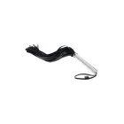 Sportsheets Edge Flogger – флоггер из искусственной кожи с рукояткой из нержавеющей стали – чёрный — Фото 4
