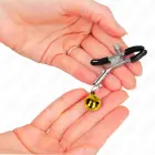 KINK золотой одинарный зажим для сосков с колокольчиком 6cm – регулируемый металлический сенсорный зажим — Фото 3