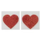 Sirds formas krūšu galu uzlīmes – sarkanas Foto 2