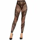 Leg Avenue кружевные и прозрачные колготки без стопы – чёрные – One size — Фото 1
