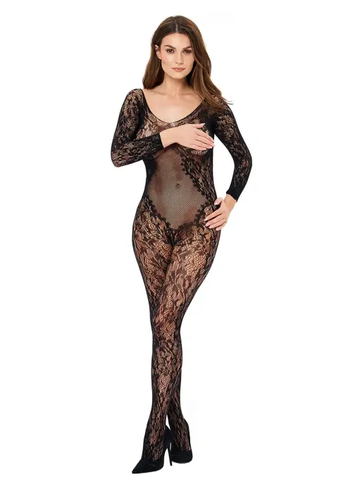 BG004 Mesh Bodysuit – Black – S