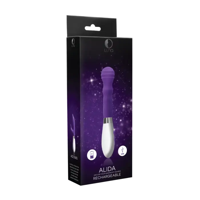 Alida перезаряжаемый вибратор – 21.1 cm (8.31″) – фиолетовый