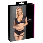 Cottelli Lingerie Black Lace Set Top & Crotchless Briefs – M — Photo 1