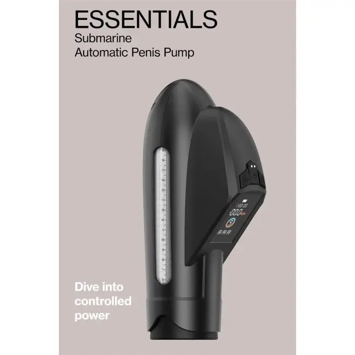 Essentials Submarine automaatne peenisepump LCD-ekraaniga