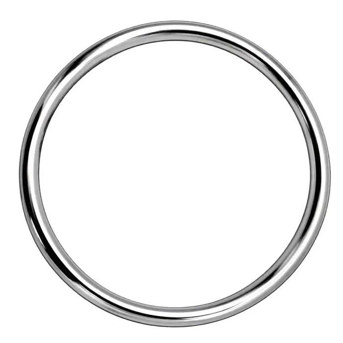 Round stainless steel cock ring – 5 mm – Ø 70 mm
