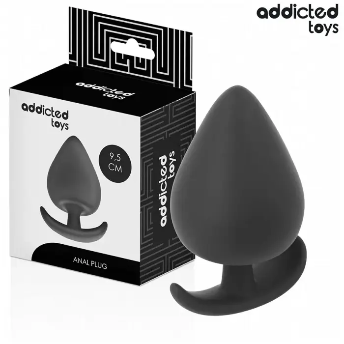 Addicted Toys silikoonist anaaltapp XL – 9.5 cm – Must