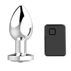 Stymulator Rechargeable USB Vibrating Anal Plug with 10 Functions – 8.4 cm (3.3″) – Silver — Photo 1