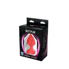 Large Red Heart-Shaped Butt Plug with White Crystal – 9 cm (3.5″) — Photo 3