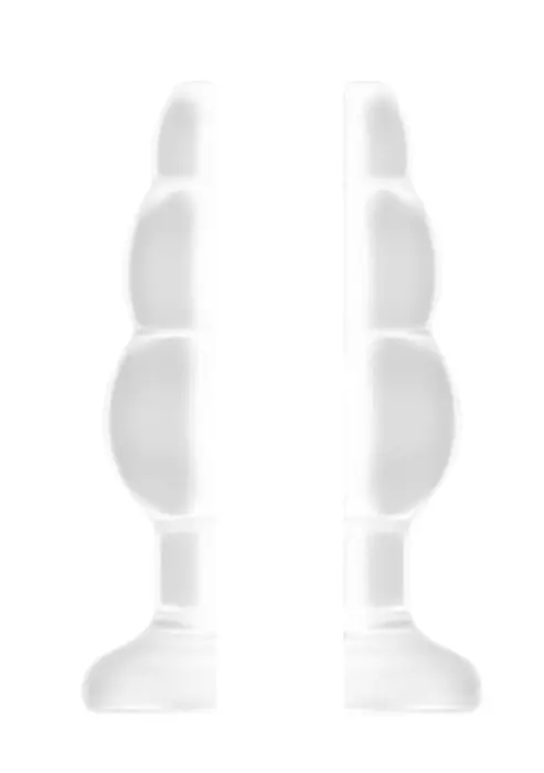 No.49 - Mažas tuščiaviduris tunelinis analinis kištukas – 7.7 cm – Skaidrus – Clear Photo