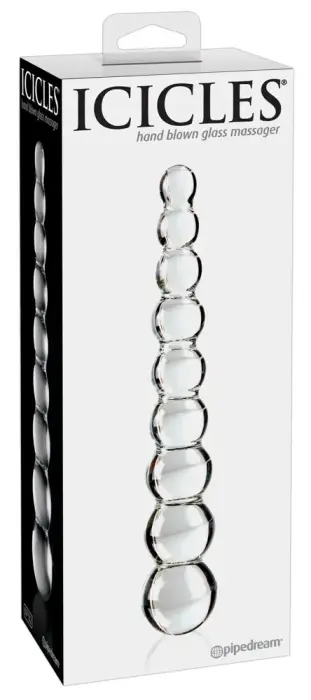 Icicles No. 2 klaasist dildo – 20.5 cm (8.1″) – Läbipaistev