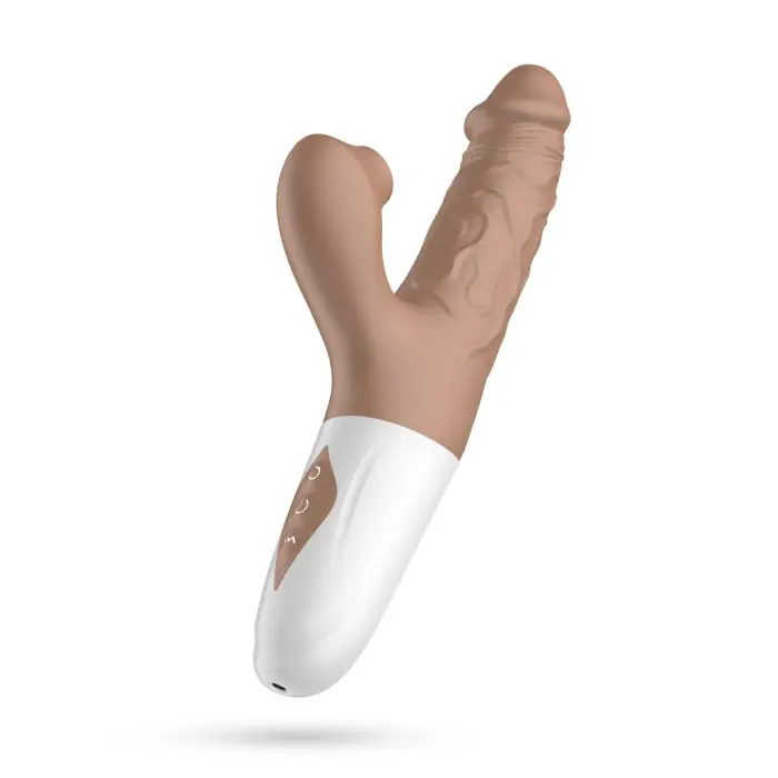 CRUSHIOUS El Matador realistiškas vibratorius su stūmimo funkcija – 22.5 cm (8.85″) – juodas