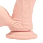 Dubultā blīvuma uzlādējams šķidrā silikona vibrators – 18 cm (7″) – miesas krāsa — Foto 8