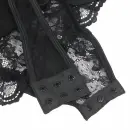 Subblime Teddy with Lace Detail and Adjustable Garter Straps – Black – L/XL — Photo 5