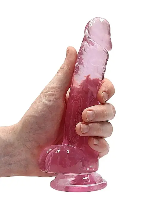 Reālistisks dildo ar sēkliniekiem – 19 cm (7.5″) – Rozā
