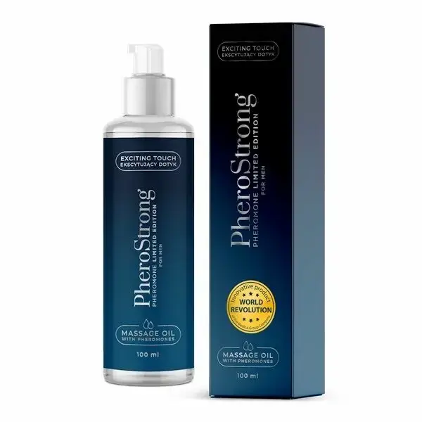 PheroStrong Limited Edition vīriešu masāžas eļļa – 100 ml