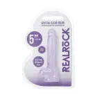 Reālistisks dildo ar sēkliniekiem – 12.7 cm (5″) – Violets Foto 1
