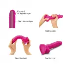 Slankiojančios odos realistiškas dildo – 20–23 cm – Violetinis — Nuotrauka 3