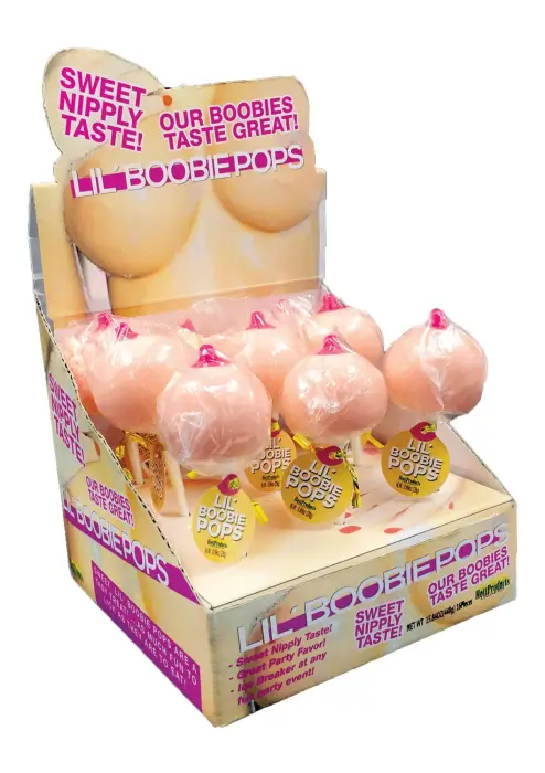 Boobie Pop леденец на палочке со вкусом клубники