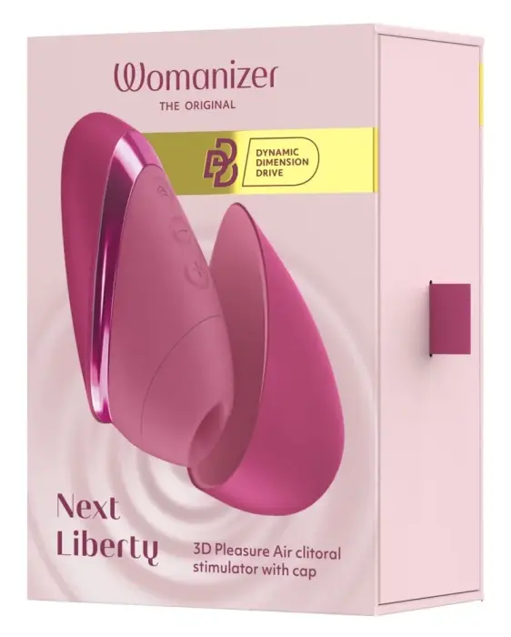 Womanizer Next Liberty – компактный вакуумно-волновой стимулятор – розовый – 12 см