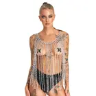 Bad Kitty Chainmail Collar and Belt – Silver — Photo 2