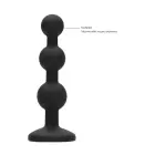 Anaaltapp helmeste ja teemantkristalliga põhjaga – 10 cm (3.9″) – Must — Foto 5