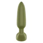 FORTO Pointed Vibrating Plug – anālais spraudnis – silikons – zaļš – 10 režīmi — Foto 3