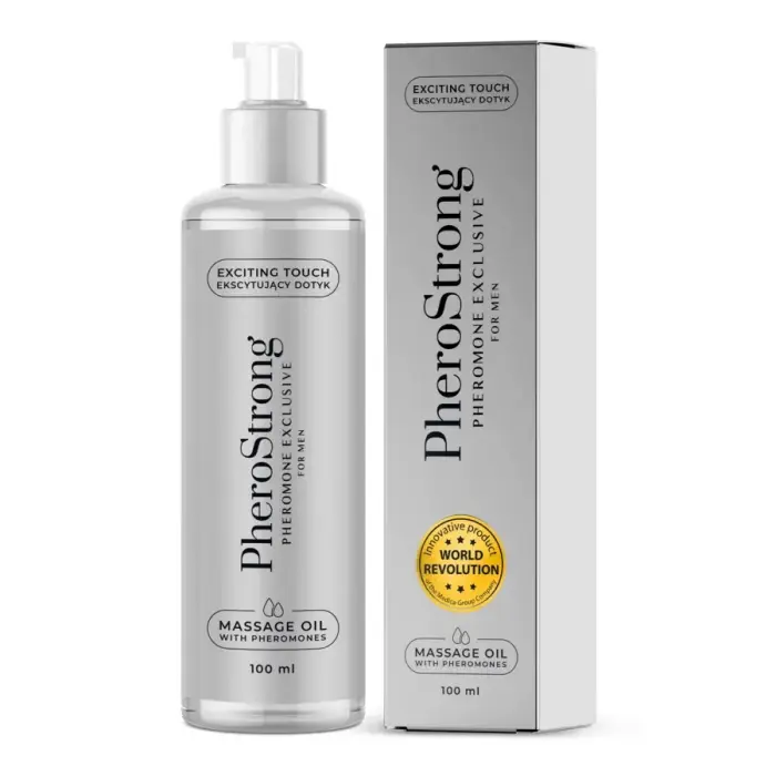 PheroStrong Exclusive vīriešu masāžas eļļa ar feromoniem – 100 ml