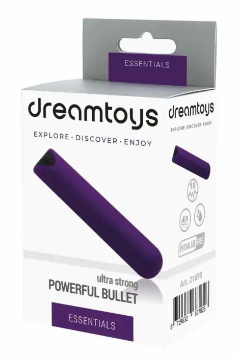 ESSENTIALS Powerful Bullet – компактный перезаряжаемый виброэлемент – фиолетовый – 9 см
