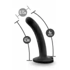 Temptasia Twist – kompakts silikona dildo ar piesūcekni – melns – 12 cm — Foto 5