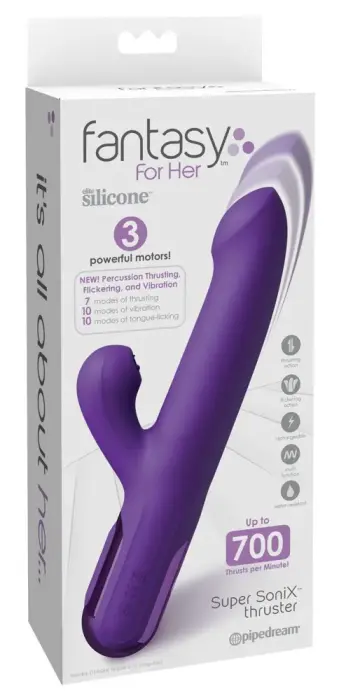 Fantasy For Her Super SoniX Thruster truša vibrators – 22 cm (8.6″) – violets