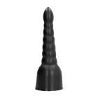 All Black широкий ребристый дилдо – 34 cm (13.4″) – Черный — Фото 2