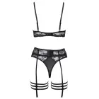 Cottelli LINGERIE Lace Suspender Set – Black – 85C/L — Photo 9