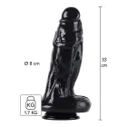 Extreme XXL anaaldildo – 32.5 cm (12.8″) – Must — Foto 1